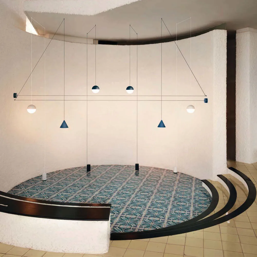 Lampa sufitowa String Light Sphere, Biały, kabel 12 m Flos