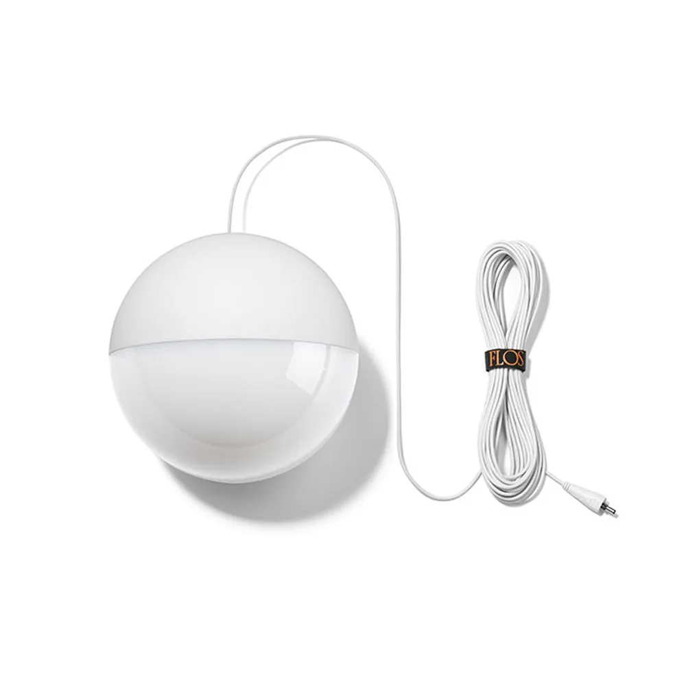 Lampa sufitowa String Light Sphere, Biały, kabel 12 m Flos
