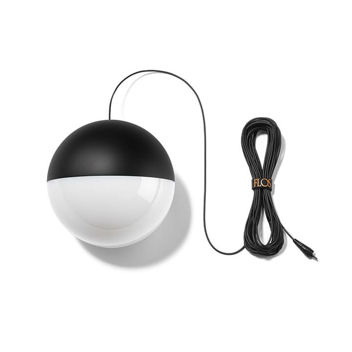 Lampa sufitowa String Light Sphere, Czarny, kabel 22 m Flos