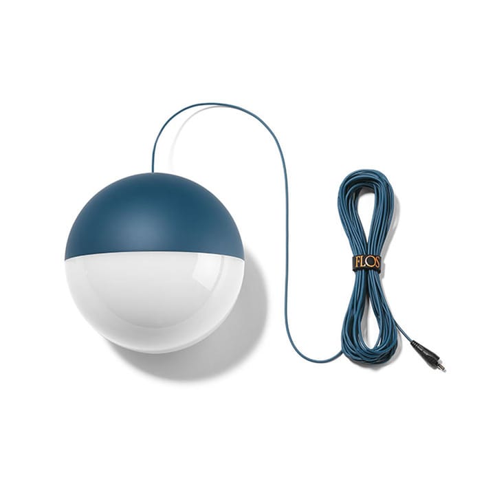 Lampa sufitowa String Light Sphere, Niebieski, kabel 22 m Flos