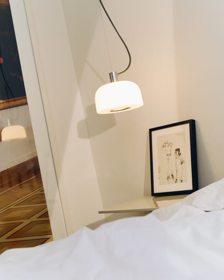 Lampa wisząca Bellhop Glass S1, Jasne aluminium Flos