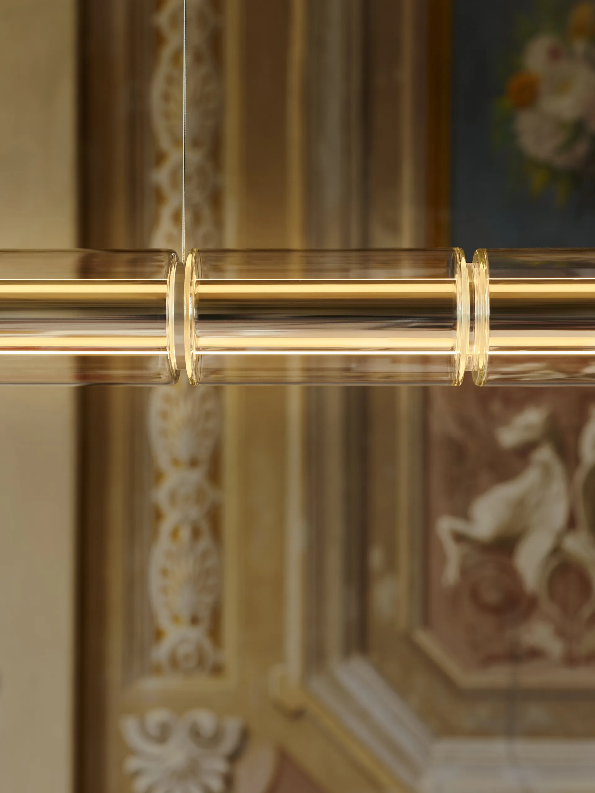 Lampa wisząca Luce Cilindrica S2 207,2 cm, Szkło Flos
