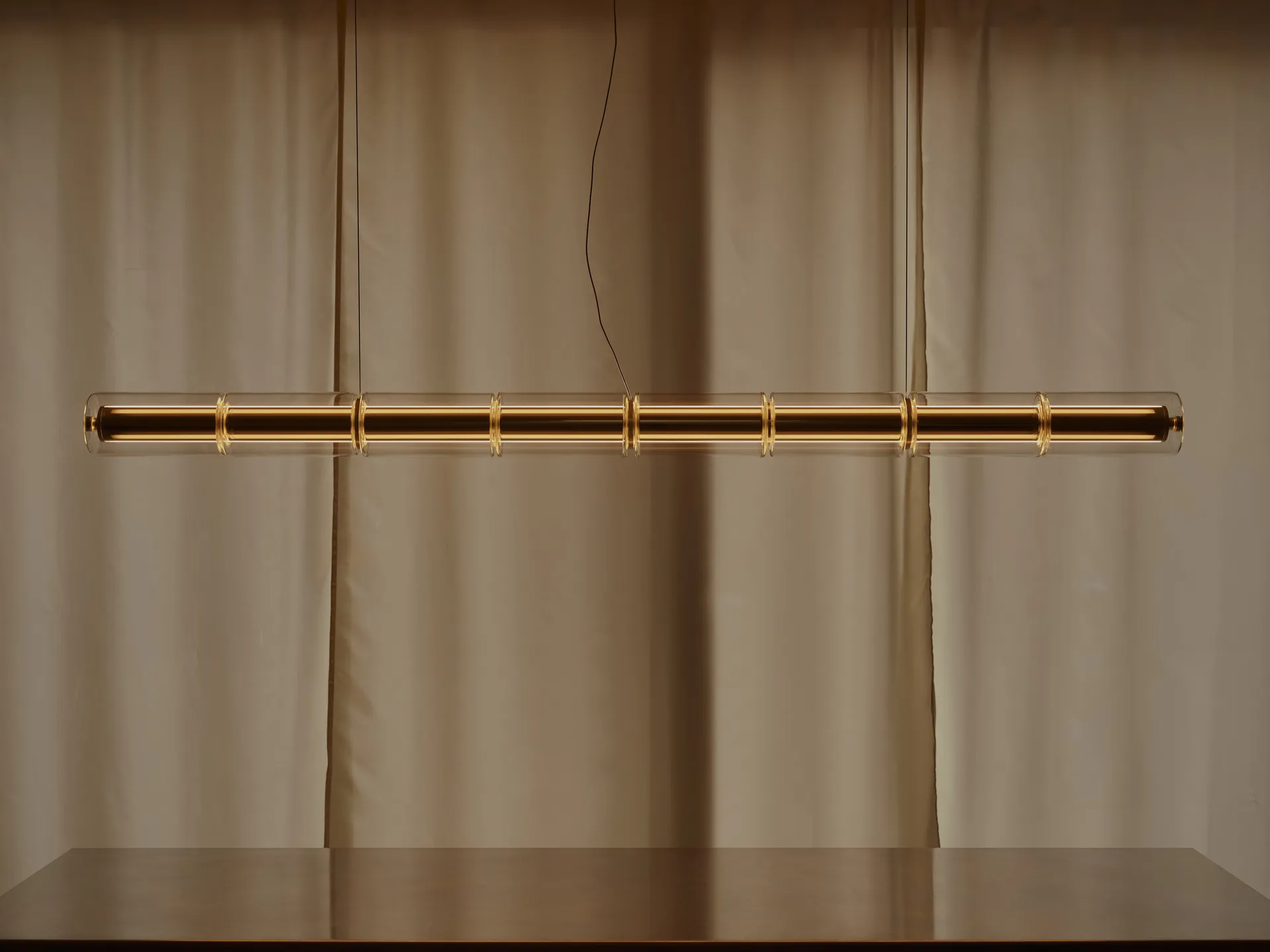 Lampa wisząca Luce Cilindrica S2 207,2 cm, Szkło Flos