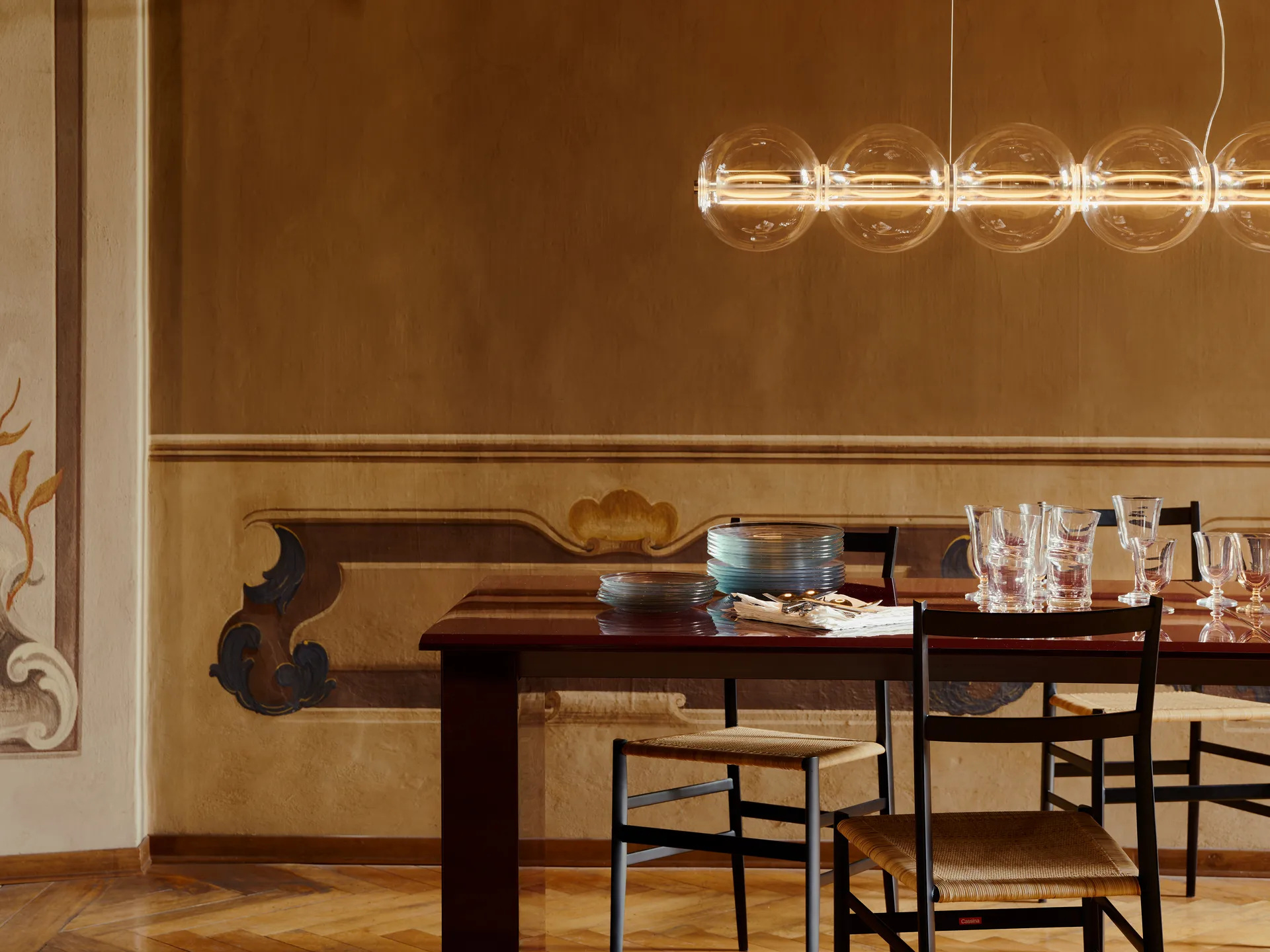 Lampa wisząca Luce Sferica S1 165,6 cm, Szkło Flos
