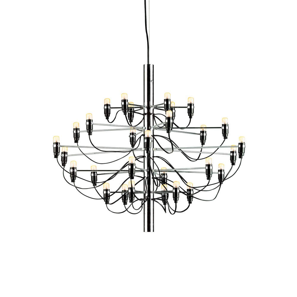 Flos Żyrandol 2097 Sarfatti LED Chrom 30 lamps | Skandynawski Design | Lampy wiszące | Srebrny kolor