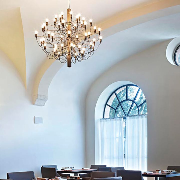 Żyrandol 2097 Sarfatti, Mosiądz 50 lamps Flos