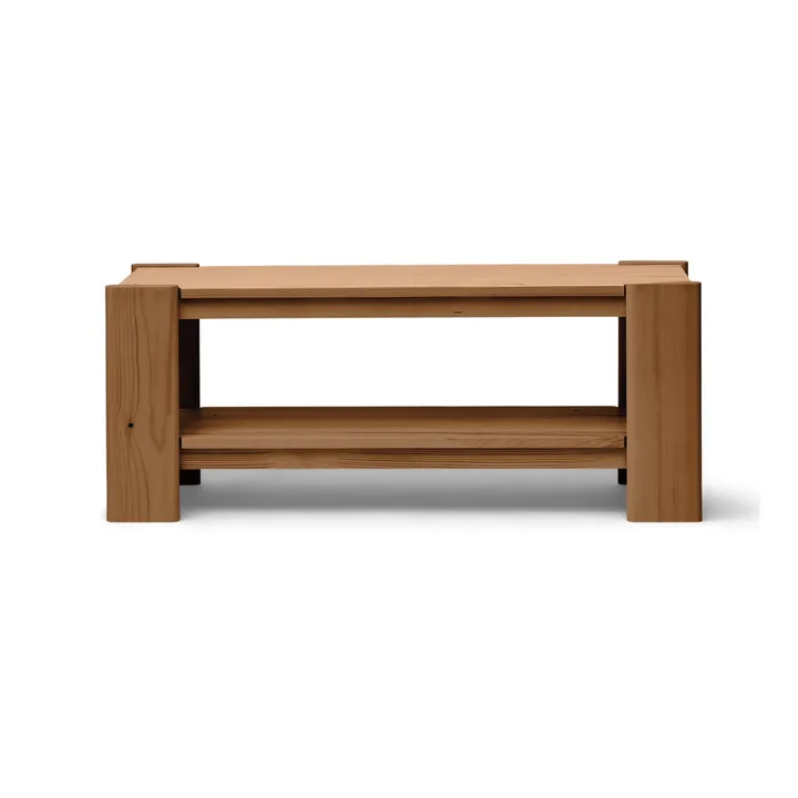 Ławka Beam - Deep brown pine, 112x45x33 cm - Form & Refine