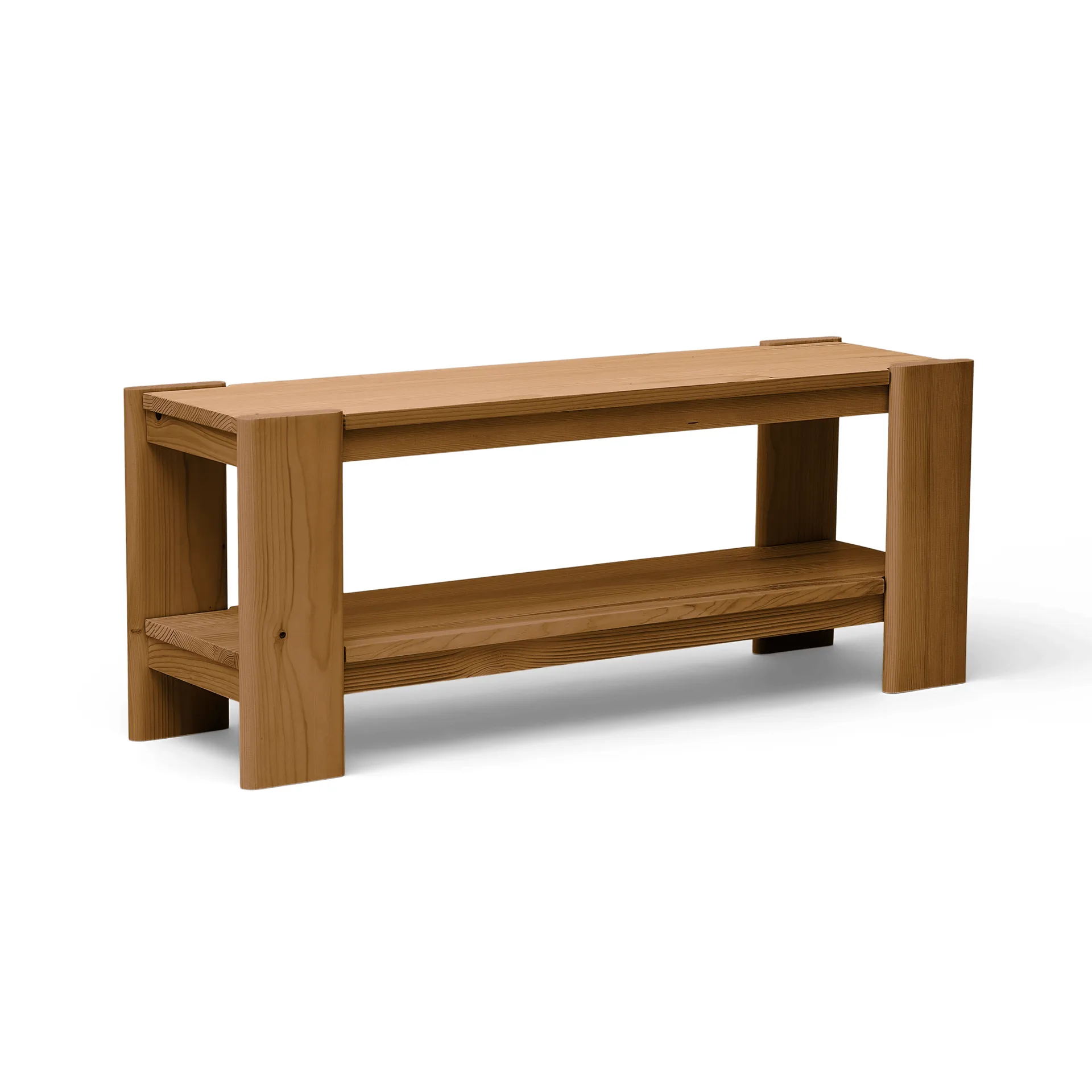 Ławka Beam, Deep brown pine, 112x45x33 cm Form & Refine