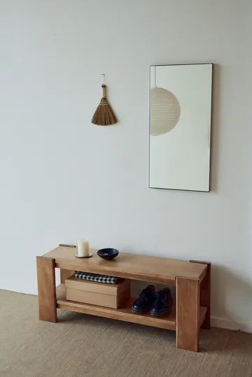 Ławka Beam - Deep brown pine, 112x45x33 cm - Form & Refine