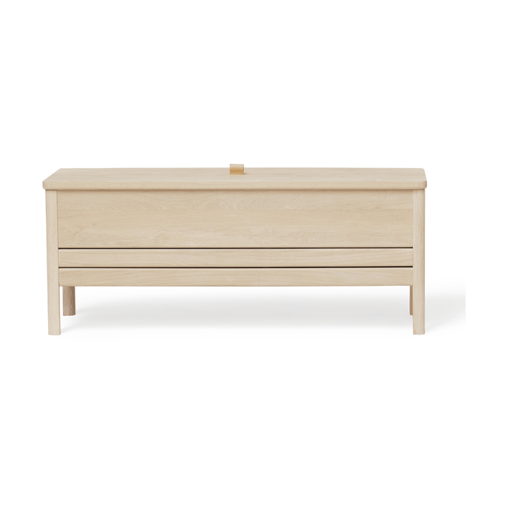 Ławka ze schowkiem A Line 111 cm - Biała dąb - Form & Refine