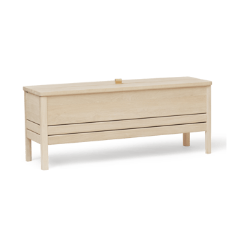 Ławka ze schowkiem A Line 111 cm - Biała dąb - Form & Refine