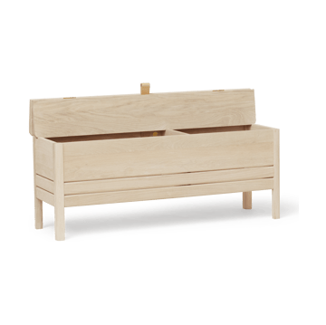 Ławka ze schowkiem A Line 111 cm - Biała dąb - Form & Refine