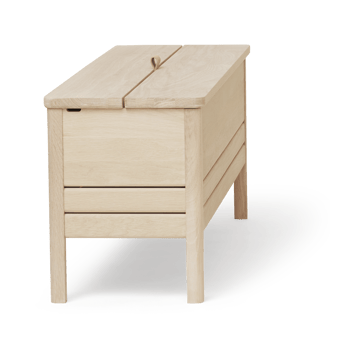 Ławka ze schowkiem A Line 111 cm - Biała dąb - Form & Refine