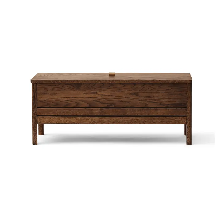 Ławka ze schowkiem A Line 111 cm - Wędzony dąb - Form & Refine