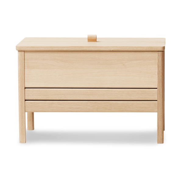 Ławka ze schowkiem A Line 68 cm - Dąb bielony olejowany - Form & Refine