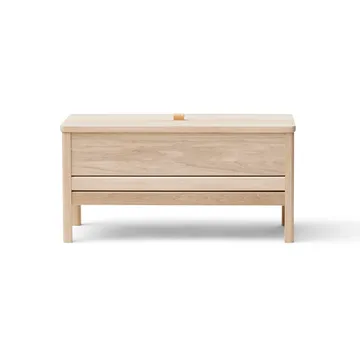 Ławka ze schowkiem A Line 90 cm - Dąb biały - Form & Refine