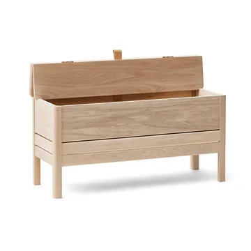 Ławka ze schowkiem A Line 90 cm - Dąb biały - Form & Refine