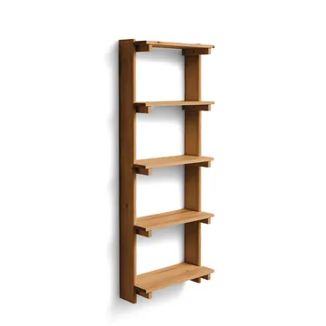 Półka ścienna Beam Shelf - Deep brown pine, 60x167x25 cm - Form & Refine
