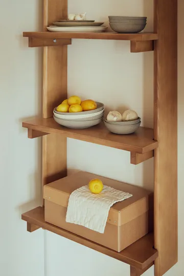 Półka ścienna Beam Shelf - Deep brown pine, 60x167x25 cm - Form & Refine