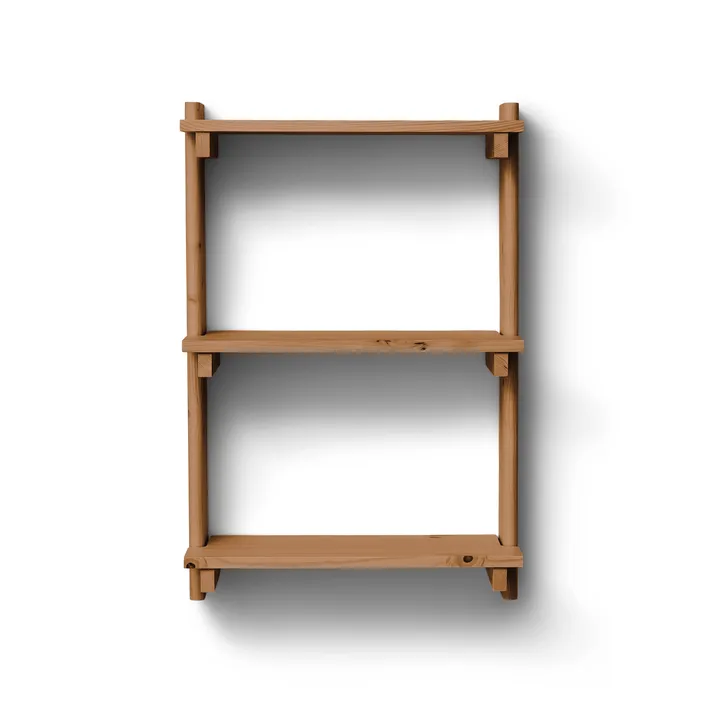 Półka ścienna Beam Shelf - Deep brown pine, 60x90,5x25 cm - Form & Refine