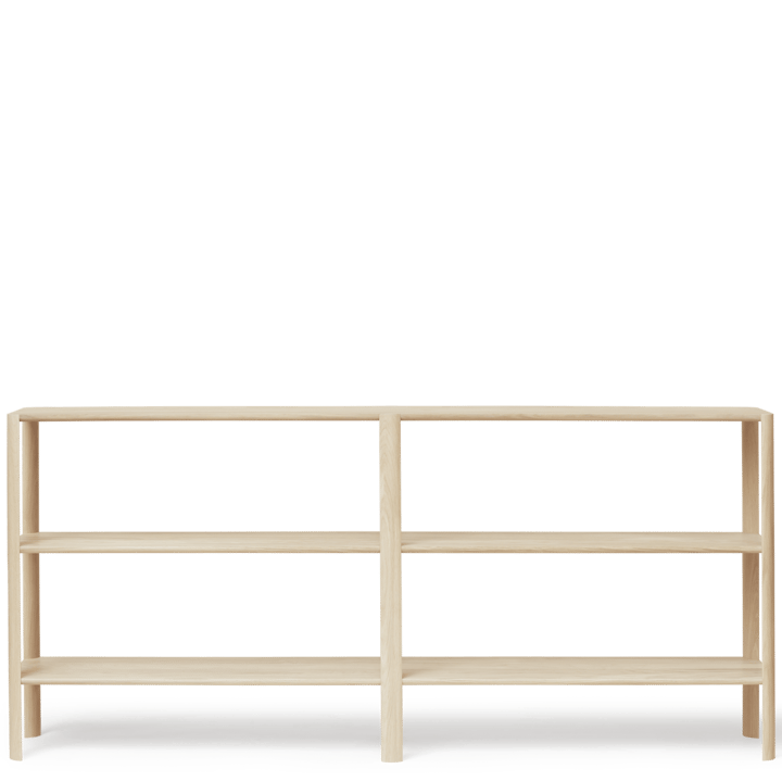 Regał Leaf z 3 półkami 92x200 cm, Biała dąb Form & Refine