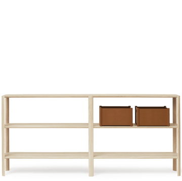 Regał Leaf z 3 półkami 92x200 cm - Biała dąb - Form & Refine