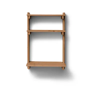 Regał z biurkiem Beam Office Shelf - Deep brown pine, 60x90,5x40 cm - Form & Refine