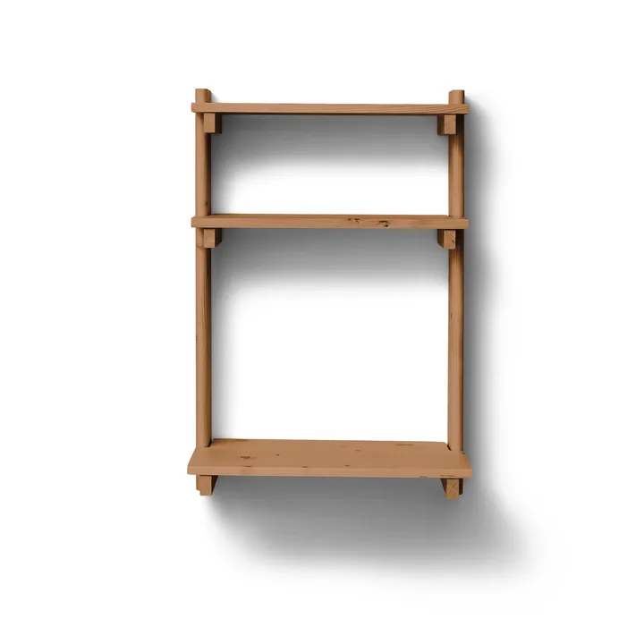 Regał z biurkiem Beam Office Shelf - Deep brown pine, 60x90,5x40 cm - Form & Refine