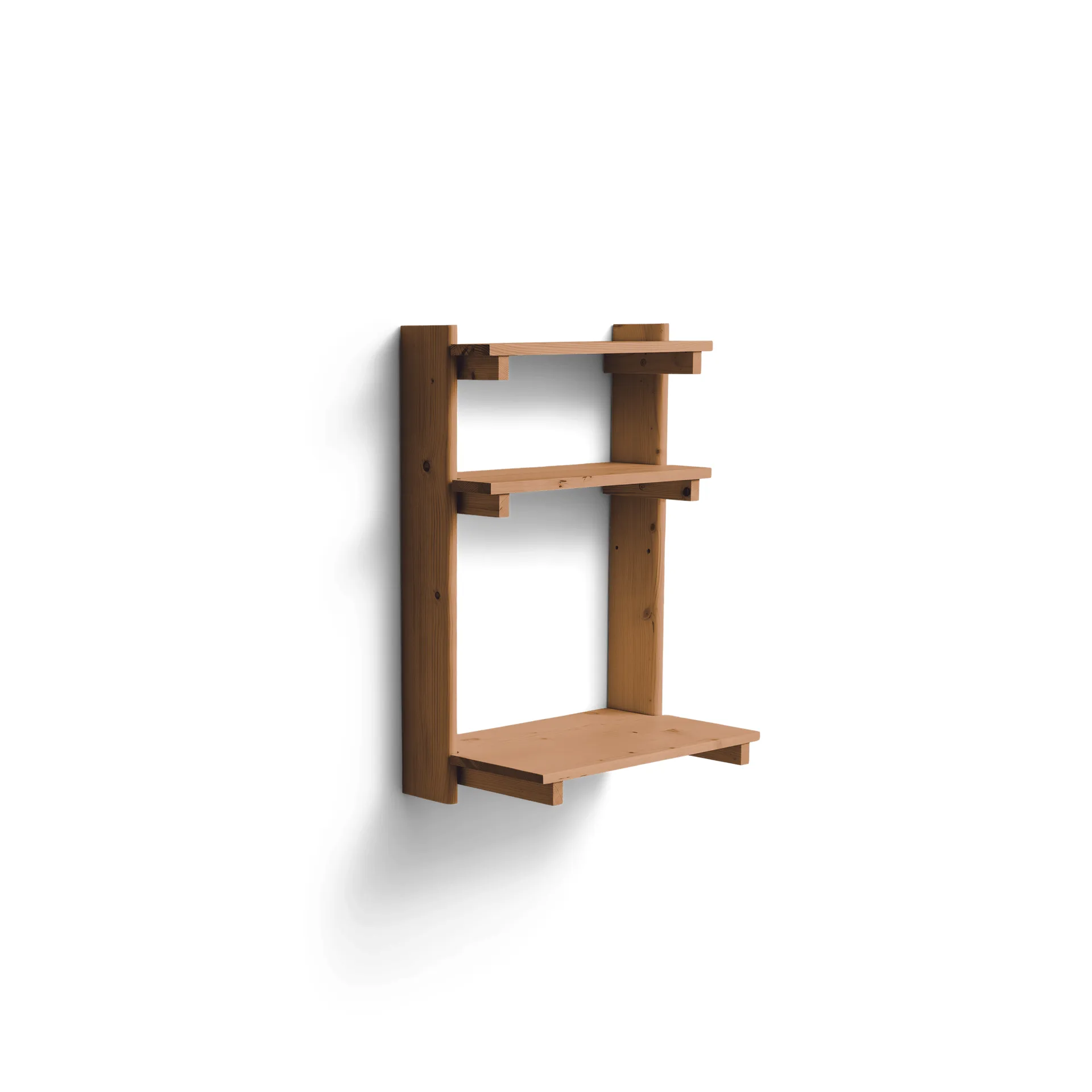 Regał z biurkiem Beam Office Shelf, Deep brown pine, 60x90,5x40 cm Form & Refine
