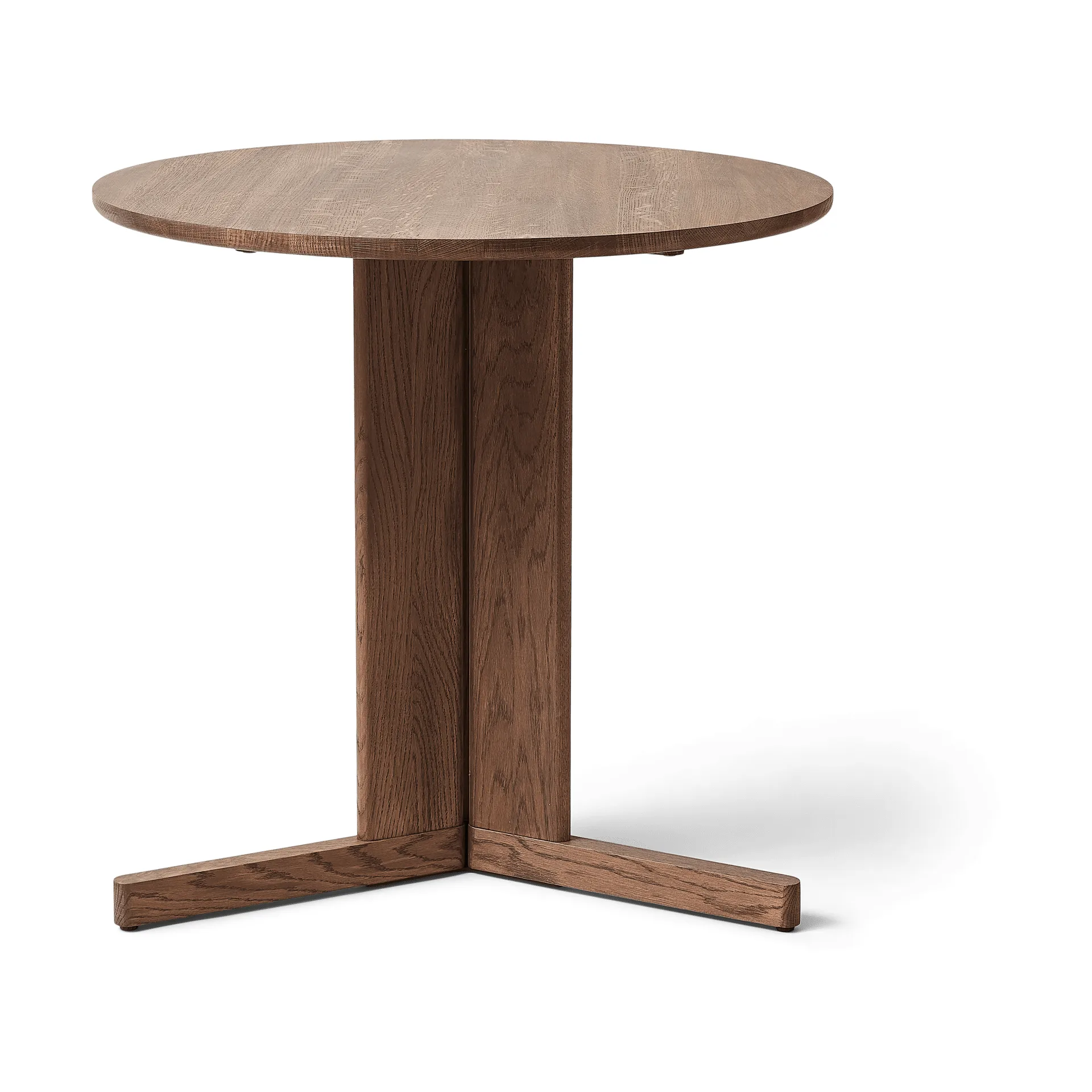 Stół Trefoil Ø75 cm, Dymiony dąb Form & Refine