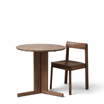 Stół Trefoil Ø75 cm - Dymiony dąb - Form & Refine