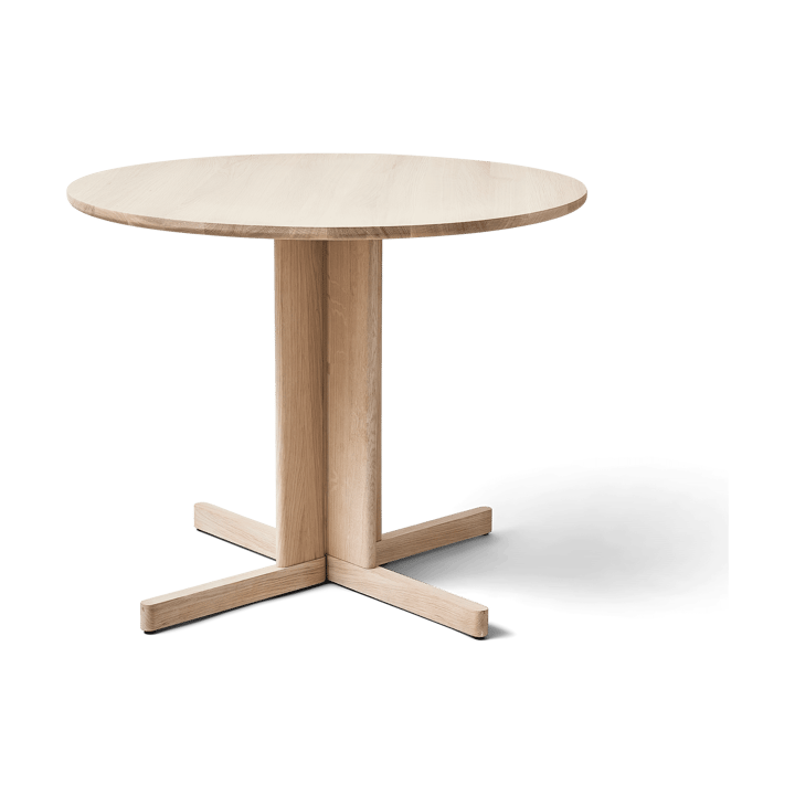 Stół Trefoil Ø90 cm - Biała dąb - Form & Refine