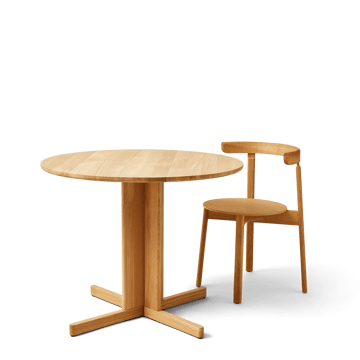 Stół Trefoil Ø90 cm - Dąb - Form & Refine