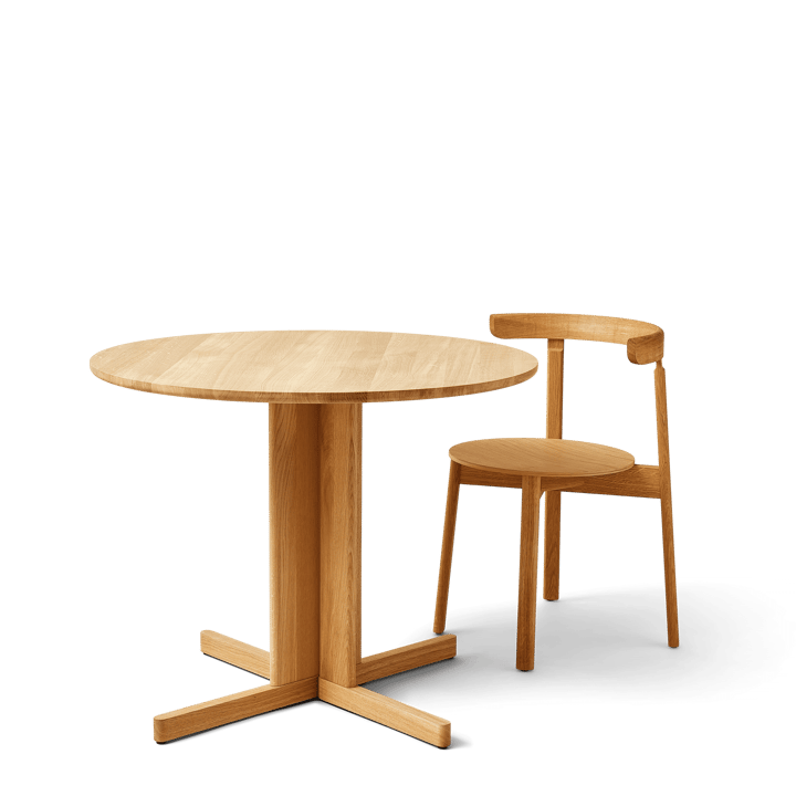 Stół Trefoil Ø90 cm, Dąb Form & Refine