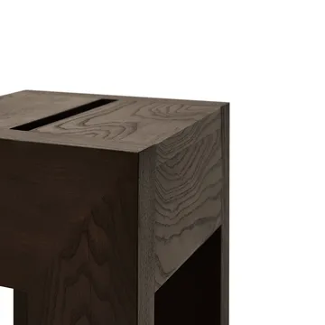 Stolik boczny Monolith - Ciemnobrązowy jesion, 29x29x36 cm - Form & Refine