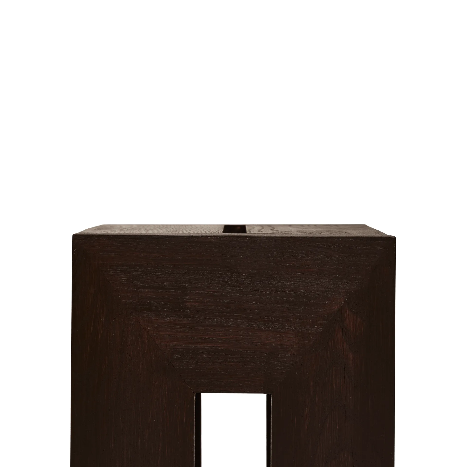 Stolik boczny Monolith, Ciemnobrązowy jesion, 29x29x36 cm Form & Refine