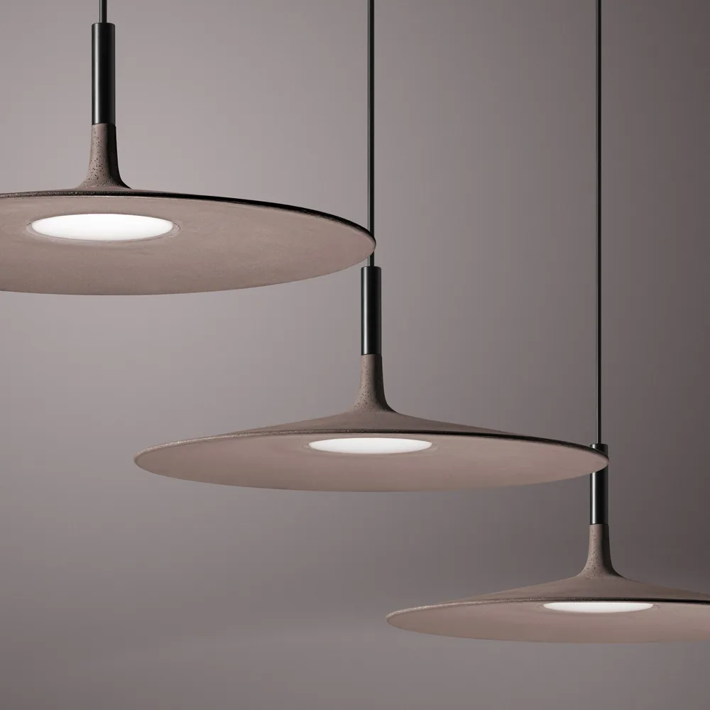 Lampa wisząca Aplomb Large, Brązowy beton Foscarini