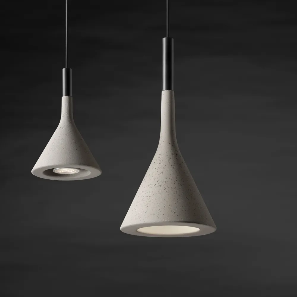 Lampa wisząca Aplomb mini, szary, grigio beton Foscarini