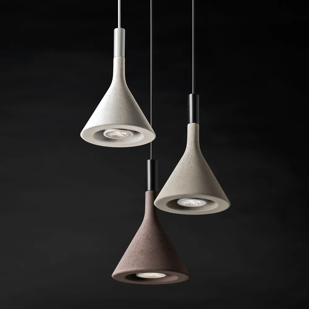 Lampa wisząca Aplomb mini, szary, grigio beton Foscarini