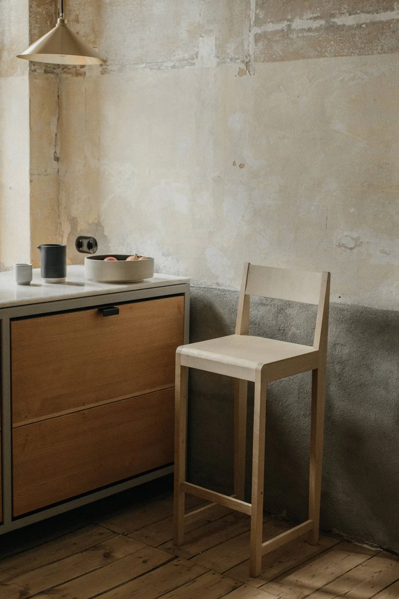Krzesło barowe Bar Chair 01, Brzoza, 76 cm FRAMA