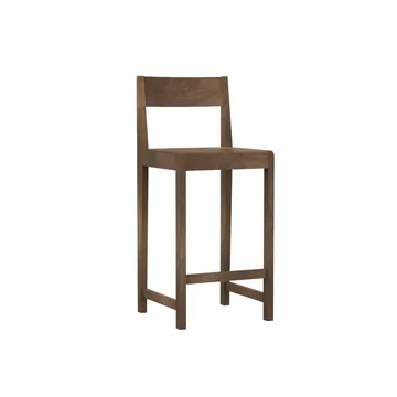 Krzesło barowe Bar Chair 01 - Brzoza ciemnobrązowa, 65 cm - FRAMA