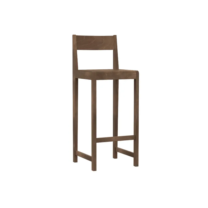 Krzesło barowe Bar Chair 01 - Brzoza ciemnobrązowa, 76 cm - FRAMA