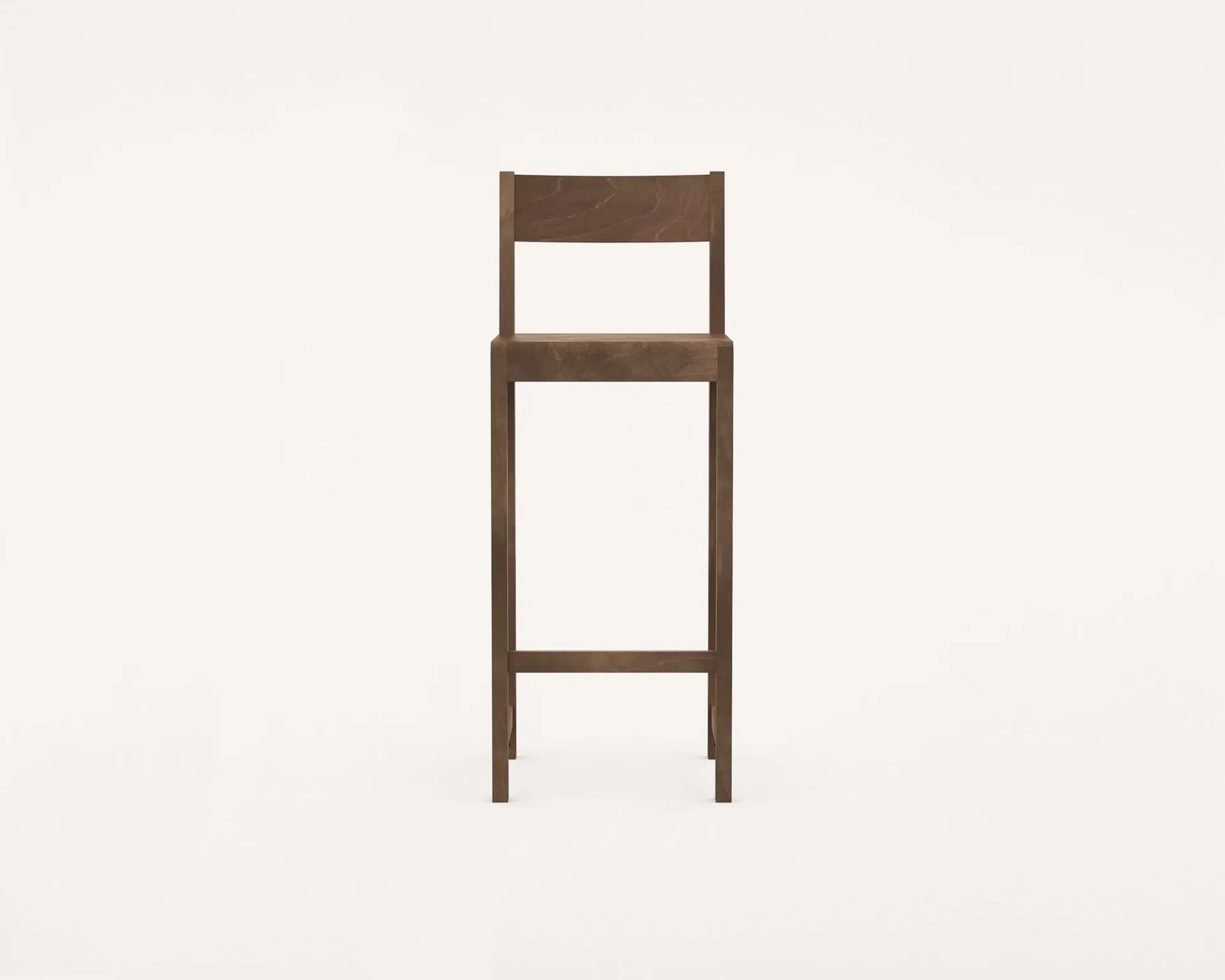 Krzesło barowe Bar Chair 01, Brzoza ciemnobrązowa, 76 cm FRAMA