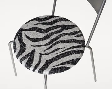 Krzesło Petit Rond - Stal nierdzewna-tkanina Zebra - FRAMA
