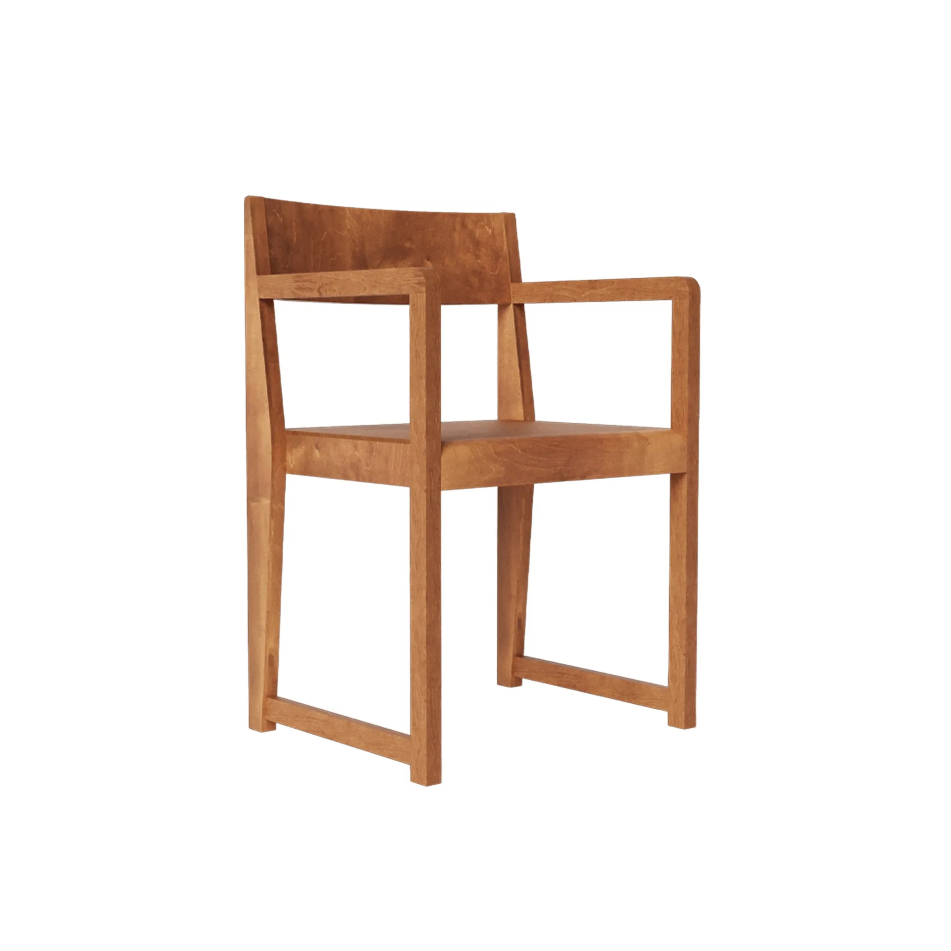 Krzesło z podłokietnikami Armrest Chair 01, Brzoza ciemnobrązowa FRAMA