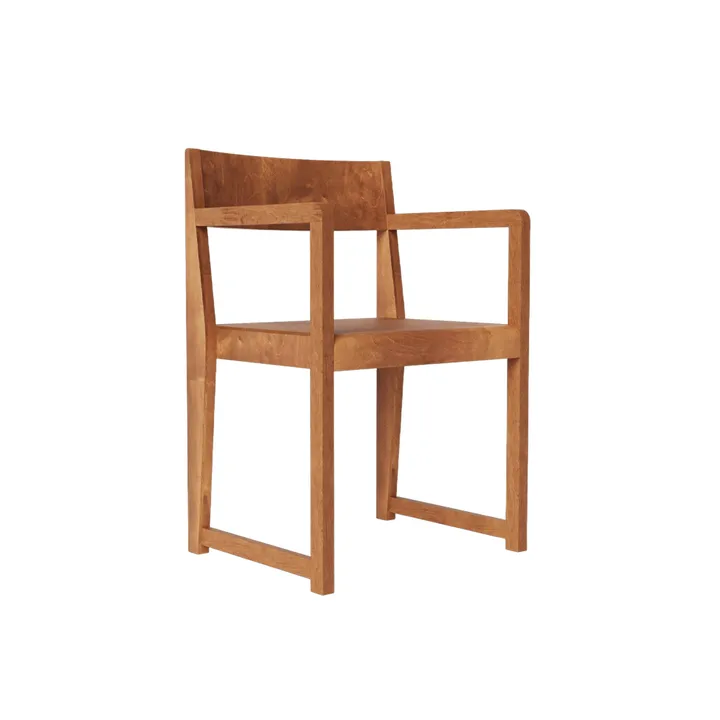 Krzesło z podłokietnikami Armrest Chair 01 - Brzoza ciemnobrązowa - FRAMA