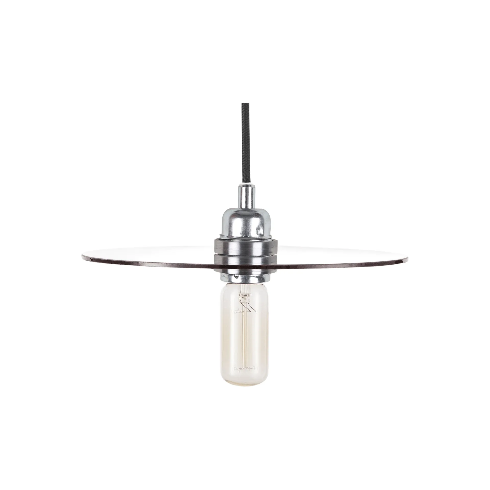 Lampa wisząca Circle Shade, Szkło dymione-stal, Ø25 cm FRAMA