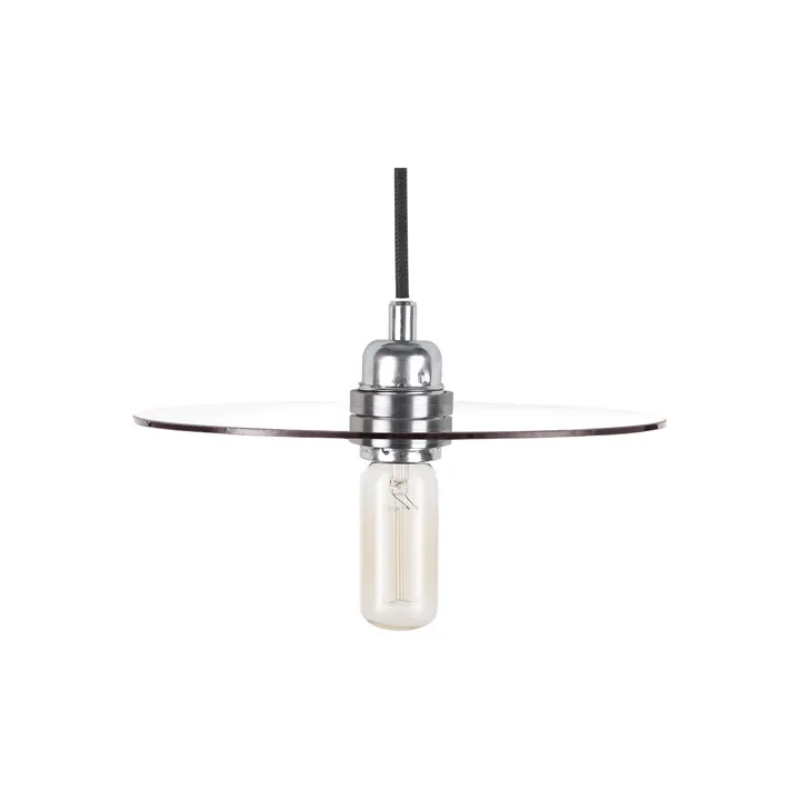 Lampa wisząca Circle Shade - Szkło dymione-stal, Ø25 cm - FRAMA