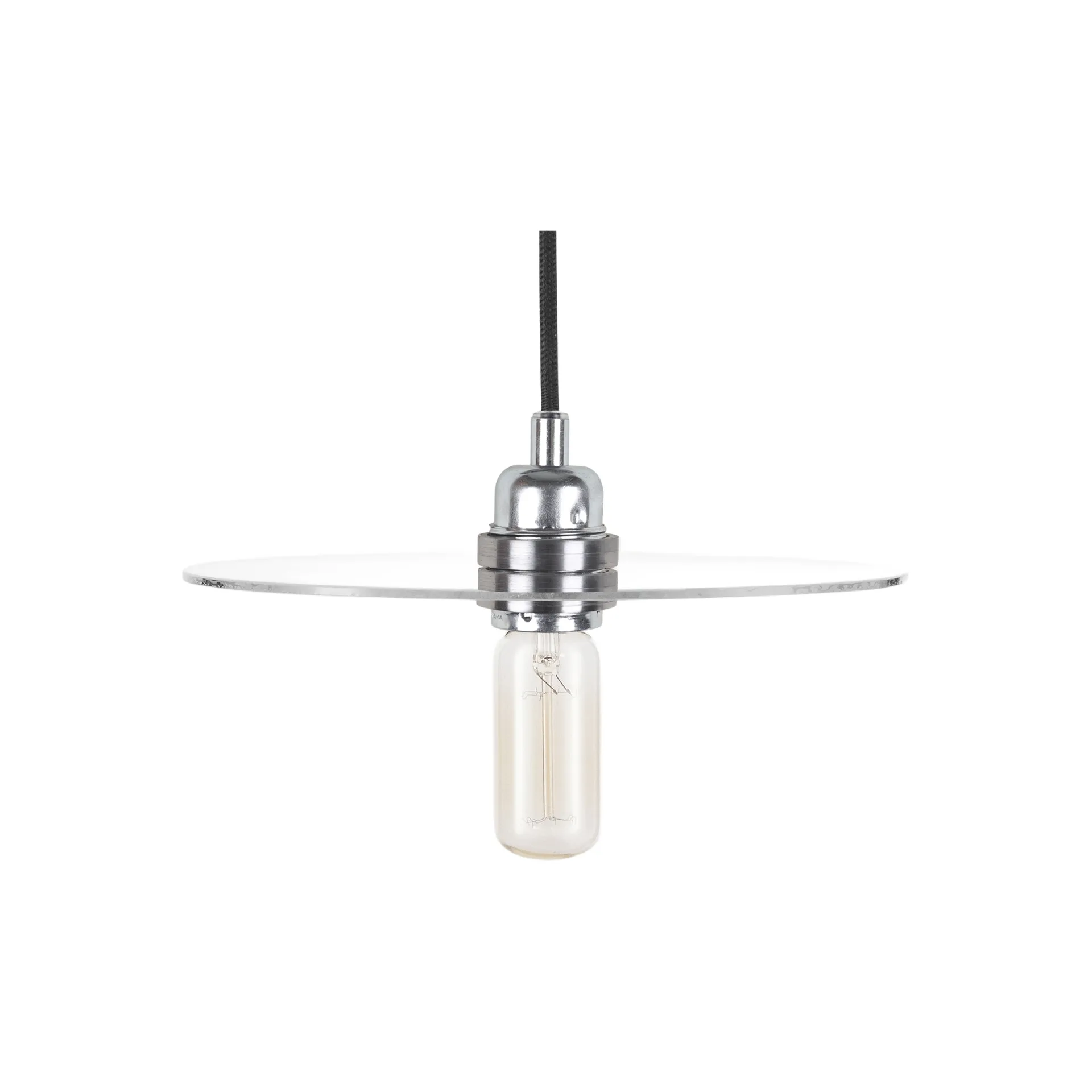 Lampa wisząca Circle Shade, Szkło przezroczyste-stal, Ø25 cm FRAMA