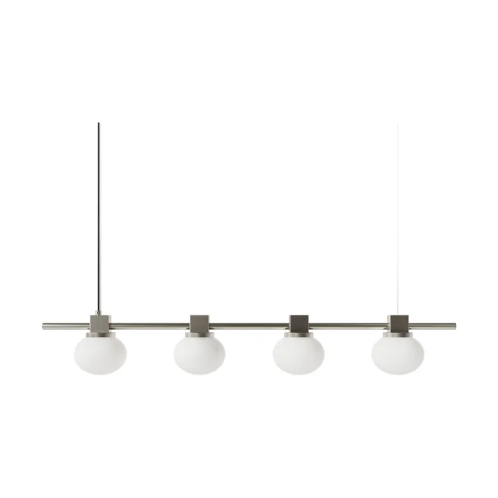 Lampa wisząca Ovoid Pendant Light Quadruple - Stal nierdzewna, szkło opalowe - FRAMA
